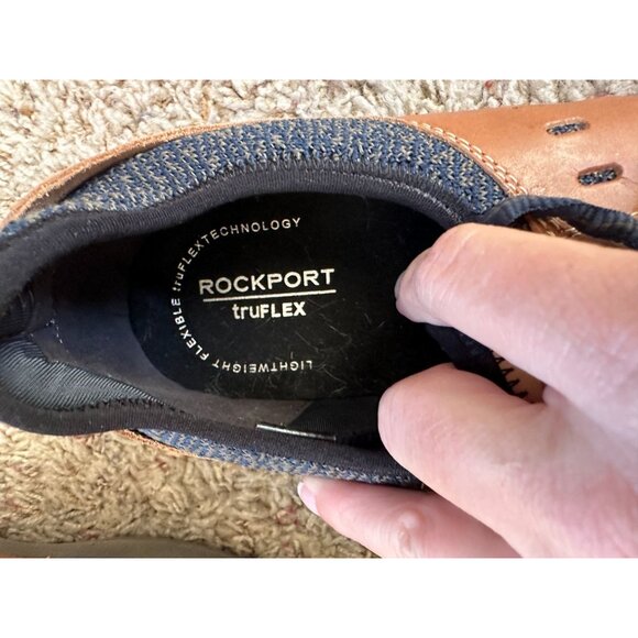 Rockport Works TruFlex Mens Lightweight Oil & Slip Resistant Shoes Size 12W Navy - Picture 4 of 8